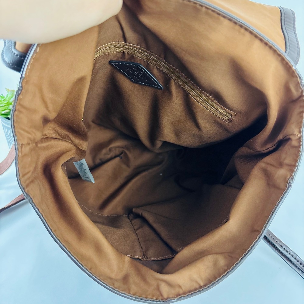 Fossil Claire Brandy Brown Leather Backpack Adjustable Straps - Picture 10 of 14